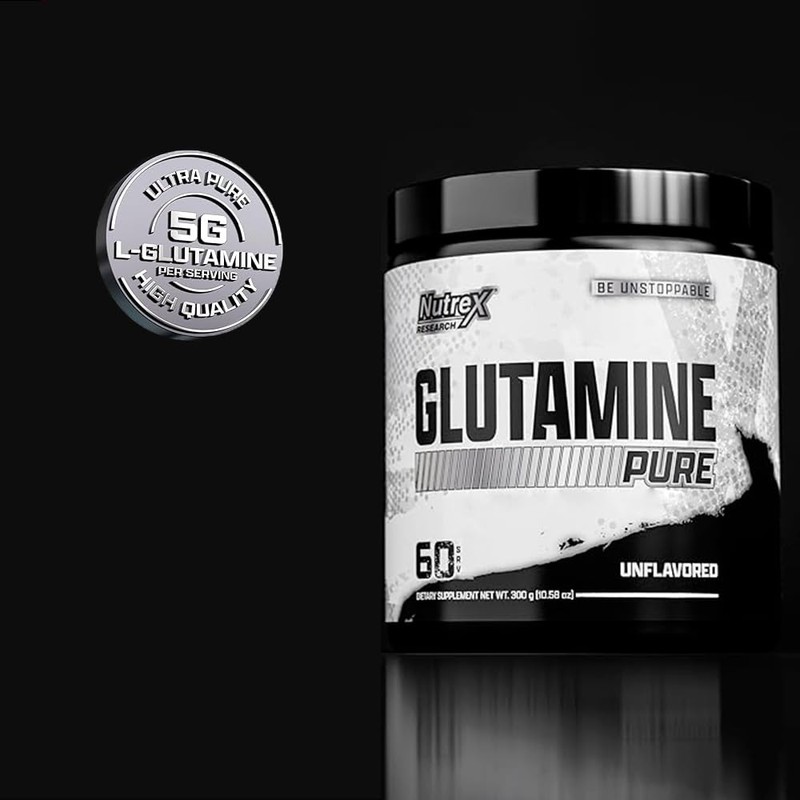 Nutrex Research L-Glutamina en polvo 60 porciones - L-glutamina pura