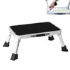 RV Step Stool Foldable 1-Step Stool Ladder Sturdy Metal Stable