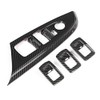 Left Drive 4pcs Window Lift Button Switch Decoration Trim Fit