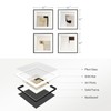4 Piece Framed Neutral Abstract Modern Wall Art for Living