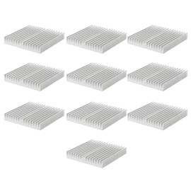 Unxuey 60mm x 60mm x 10mm Aluminum Module Heatsinks Aluminum Profile Heat Sink Cooler Cooling Fin for Power Amplifier Transistor (Pack of 10)