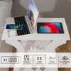 FROMJBEST End Table with Charging Station, Side Table with USB