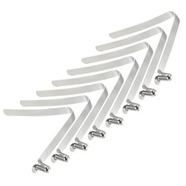 YOKIVE 8 Pcs Kayak Paddle Snaps, Pole Push Button Spring Clip Steel Hollow Button Locking Tubes Single Pin Great for Camping, Umbrellas (Silver, 0.43x0.24-Inch)