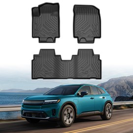 Mixsuper Floor Mats for Honda Prologue 2024-2026, Custom Fit TPE All-Weather Floor Liners, Waterproof Anti-Slip Heavy Duty Mats, 1st and 2nd Row Accessories Set Black