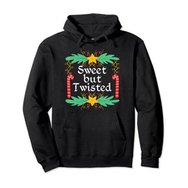 Sweet But Twisted Funny Christmas Candy Lollipop Costume Pullover Hoodie