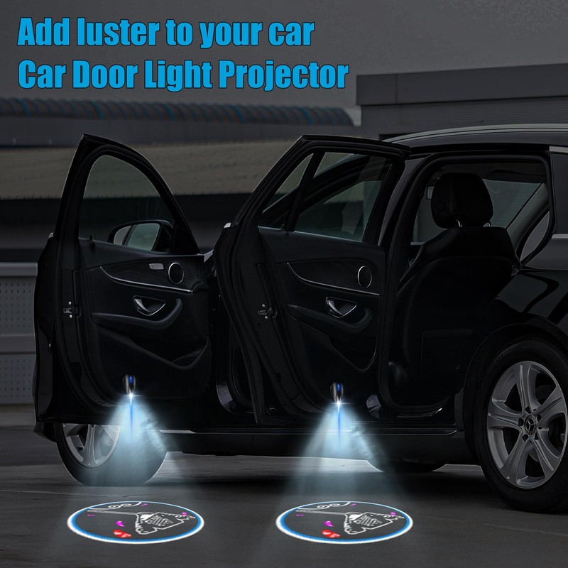 FUNGORGT 2Pcs Car Door Light Car - Door Projector Logo