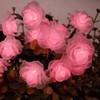 Sobeta-Solar String Lights Garden, 6M 30LED Rose Flower Fairy Lights