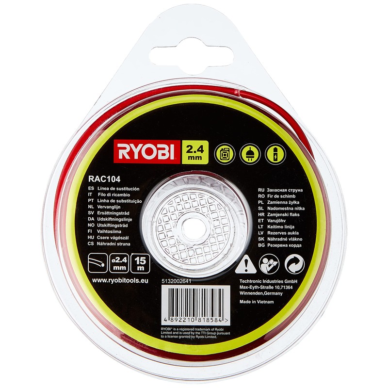 Ryobi RAC104 Cutting Line, 15 m x 2.4 mm