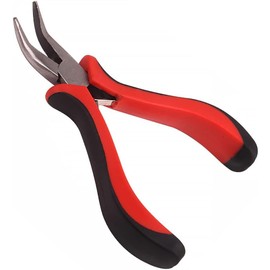 Mr.Gadget's Solutions Mini Bent Nose Plier – Professional Bent Chain Nose Pliers for Beading, Jewelry Making, and Crafts – Fine Hand Tools for Precision Work and Functional Crafting