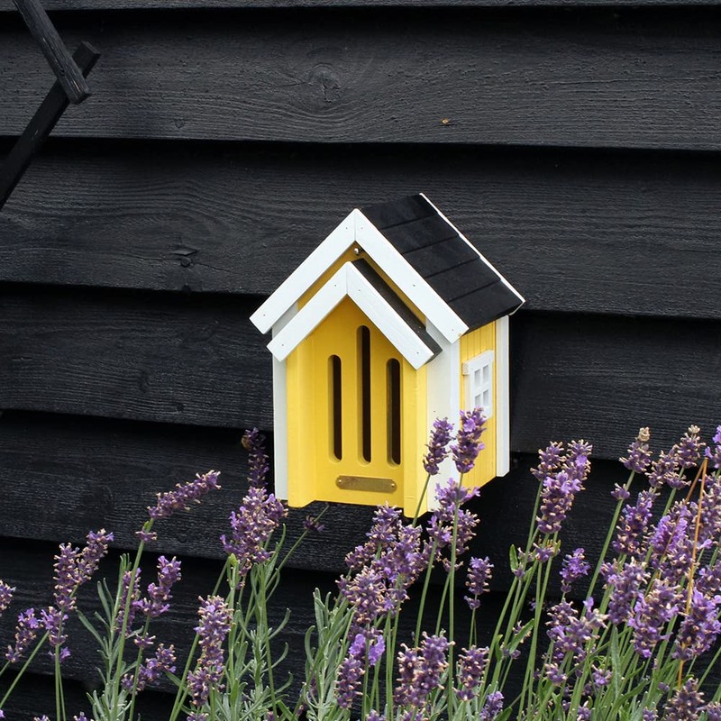 Wildlife Garden WG303 Butterfly Box Yellow Wooden Butterfly House
