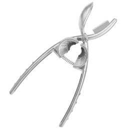 Nutcracker for All Nuts, Chestnut Cutter Upgrade Robust Tongs Nutcracker Opener Multipurpose Easy Cracking Nutcracker Peeler for Walnuts Pencan Chestnuts Open Clip (Silver)