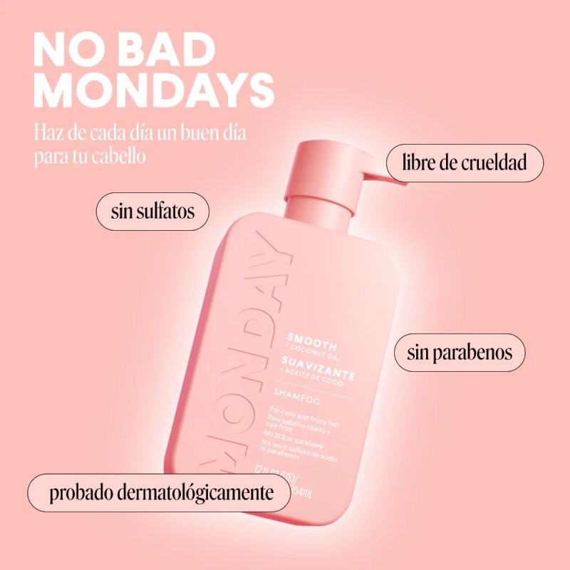 Monday Haircare Champ Suave De 12 Onzas Para Cabello Encresp