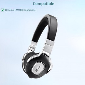 HAIZEEN Ear Pads Compatible with Denon AH-MM400 Headphones Headset (Black) Ear Pads Replacement Cushion (Softer Leather/High Density Foam)