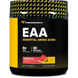 Primaforce EAA en Polvo (30 Porciones) | Aminoácidos Esenciales para Antes/Durante el Entrenamiento y Recuperación - Sin GMO y Sin Gluten (Sabor Sandía)