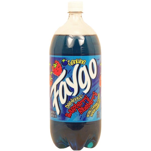 Faygo Raspberry Blueberry Soda Pop, 2-liter plastic bottle