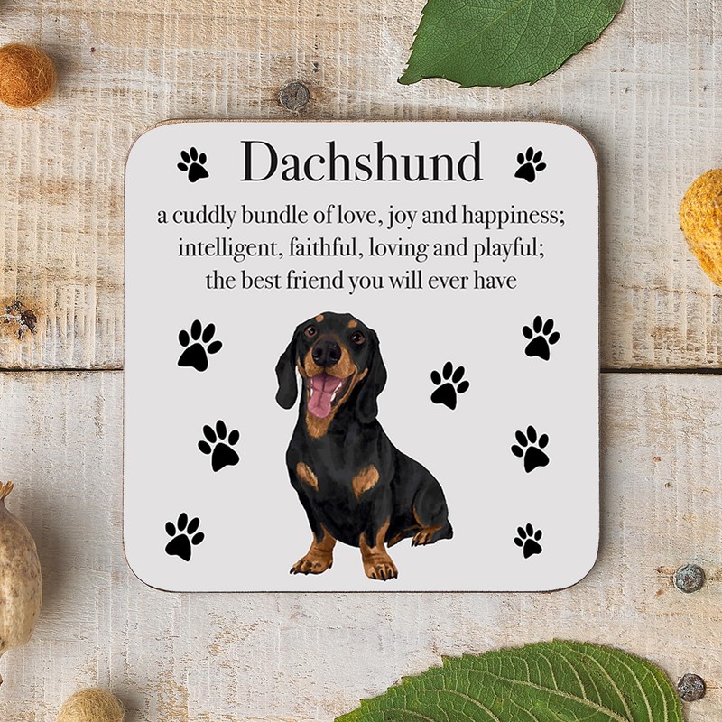 Dachshund Drinks Coaster - Dachshund Gift For Men, Women -