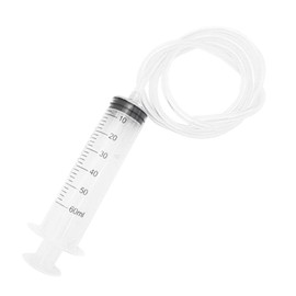 Syringes Liquid Syringes Plastic Transparent Syringes with Luer Lock Measuring Syringe Tools for Laboratory, Industry, Garden, Pet Feeding (60 ml)