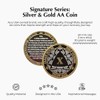 MYRECOVERYSTORE Silver & Gold 1-60 Years Alcoholics Anonymous Medallion AA
