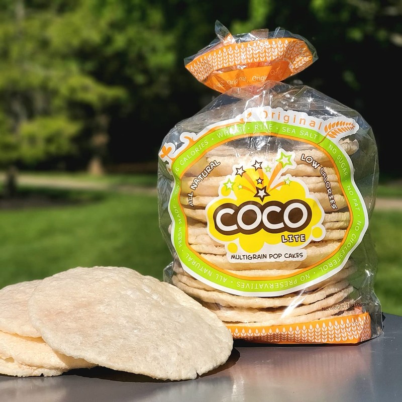 4 PACK COCO LITE ORIGINAL Popped Rice Cakes, Non-GMO, Light