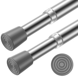 AIZESI 2pcs Spring Tension Rods Adjustable 26 to 39 inch Tension Curtain Rod Small Tension Rod No Drilling Expandable Spring Loaded Curtain Tension Rod,Suitable for Doors and Windows 28 to 36 inch