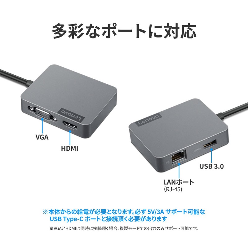 Lenovo USB Type-C Travel Hub 2021 4X91A30366 Type-C HDMI VGA