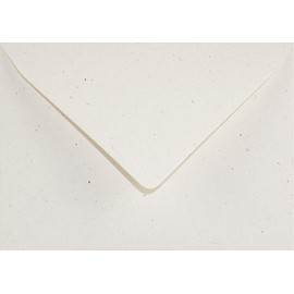 Netuno 100 x Envelopes Cream DIN B6 12.5 x 17.5 cm 130 g Flora Giglio Envelope High-Quality Ecological Letter Envelope Made of Recycled Paper Envelope Eco for Wedding Birthday Christmas Christening