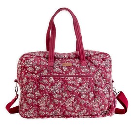 Maison d' Hermine Weekend Bag Cotton Quilted Duffel Overnight Luggage Weekender Gym Bag for Mothers Day Gifts Travel Men Women Business Travellers Family Trip, Surya - Maroon