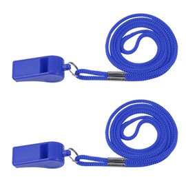 Plume'CHJ Whistle, 2 paquetes de silbatos deportivos de plástico con cordón, silbato de sonido nítido y fuerte, ideal para entrenadores, árbitros y funcionarios