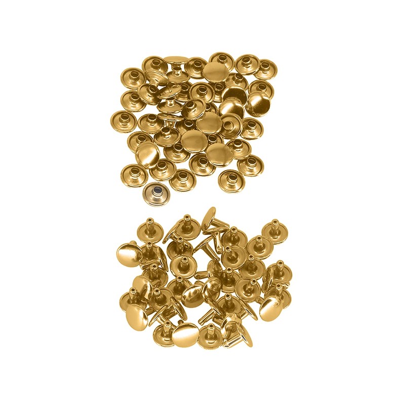 Trimming Shop Double Cap Rivets, Tubular Metal Studs for Clothing