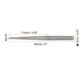 sourcing map Line-up Punch 3/16"x8" Round Tip Non-marring Roll Pin Cylindrical Alignment Punches for Watch Repair Jewelry Machinery Maintenance