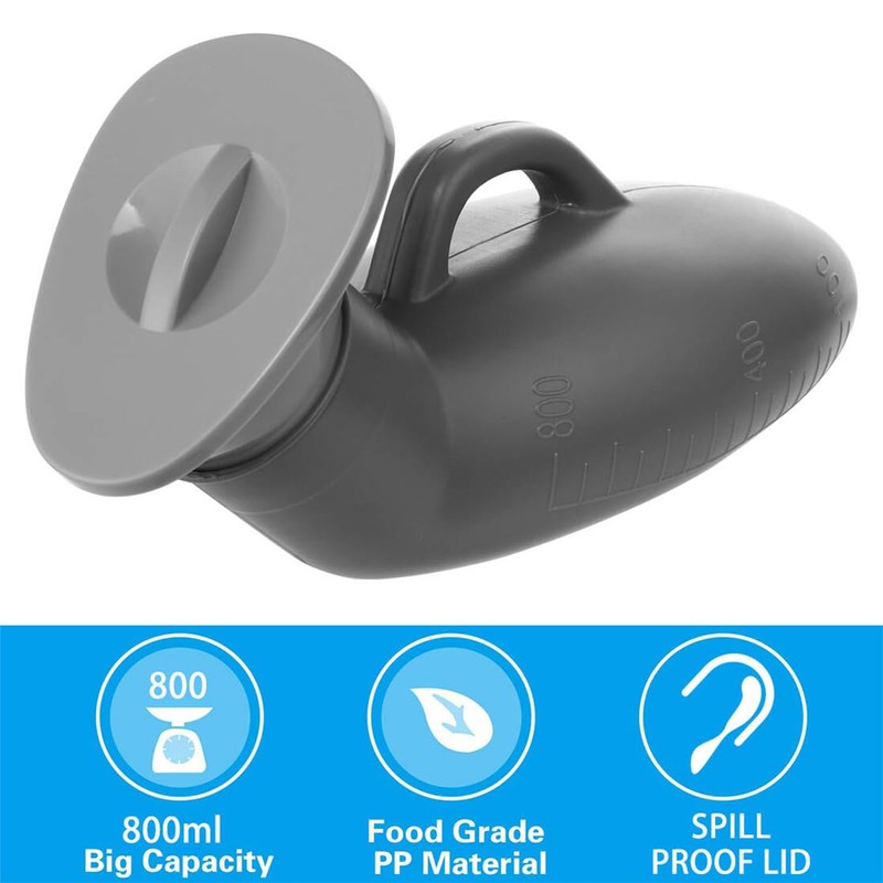 Urinal Bottle Urinals for Men 800ML Plastic Pee Bottle Portable