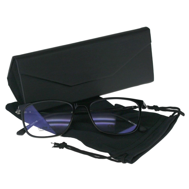 Optical Quality Classic Thin Plastic Rectangular Eye Glasses Frame Shiny