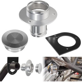 Unbranded 2" Fuel Filler Neck With Gas Cap Billet Aluminum & Weld-On Steel Mount Bracket