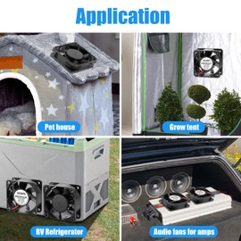 WDERAIR Small 60mm x 25mm DC 12V Brushless IP67 Waterproof High Speed Electric Cooling Fan for DIY Ventilation Projects 2 Pack