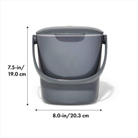 OXO Good Grips Easy-Clean Compost Bin, Charcoal - 0.75 GAL