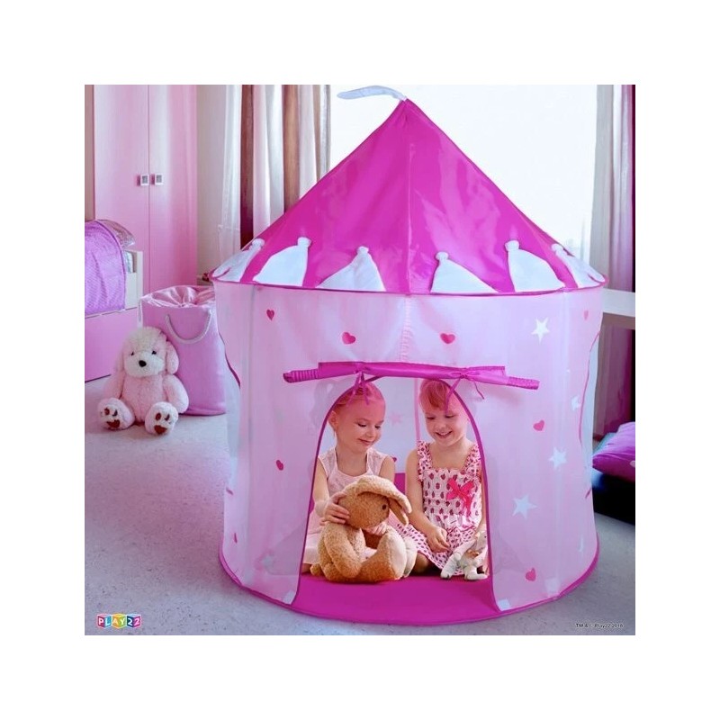 Play22 Portable Kids Play Tent Princess Castle Pink - Glow