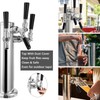 FERRODAY 3 Taps Beer Tower Dispenser Kegerator Tower, 3" Beer