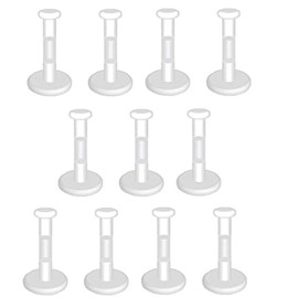 Lot of 10 Value Pack 14-16GA Clear Bioflex 3mm Flat Push Top Lip Ear Nose Piercing Retainers (14GA 1/2")