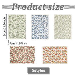 WEBEEDY 5 Styles Underglaze Transfers Ceramic Decals Colorful Flowers Porcelain Ceramic Clay Glaze Transfer Paper Sheets for Pottery Art Overglaze Enamel Decal Waterslide Decal