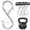 VIPITH S-Shaped Hooks, Large, S-Hooks, No Falling, Silver, Set of