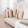 Vfuty Farmhouse Stripe Pillow Cover 18x18 Boho Accent Cushion Case