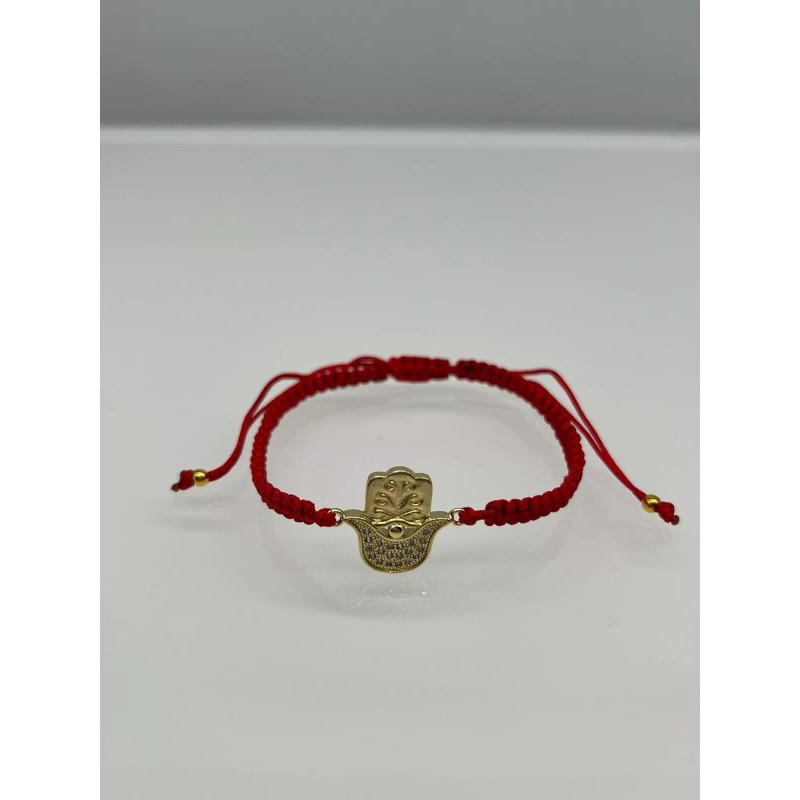 Evil Eye Red String Kabbalah Hamsa Macrame Adjustable Bracelet