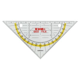 KUM AZ208.19.16-T Geometry Triangle 16 cm Filable Transparent Pack of 5 School Material Set Square