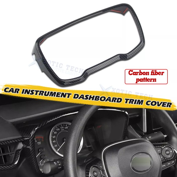 Xotic Tech Carbon Fiber Style Dial Dashboard Instrument Frame For