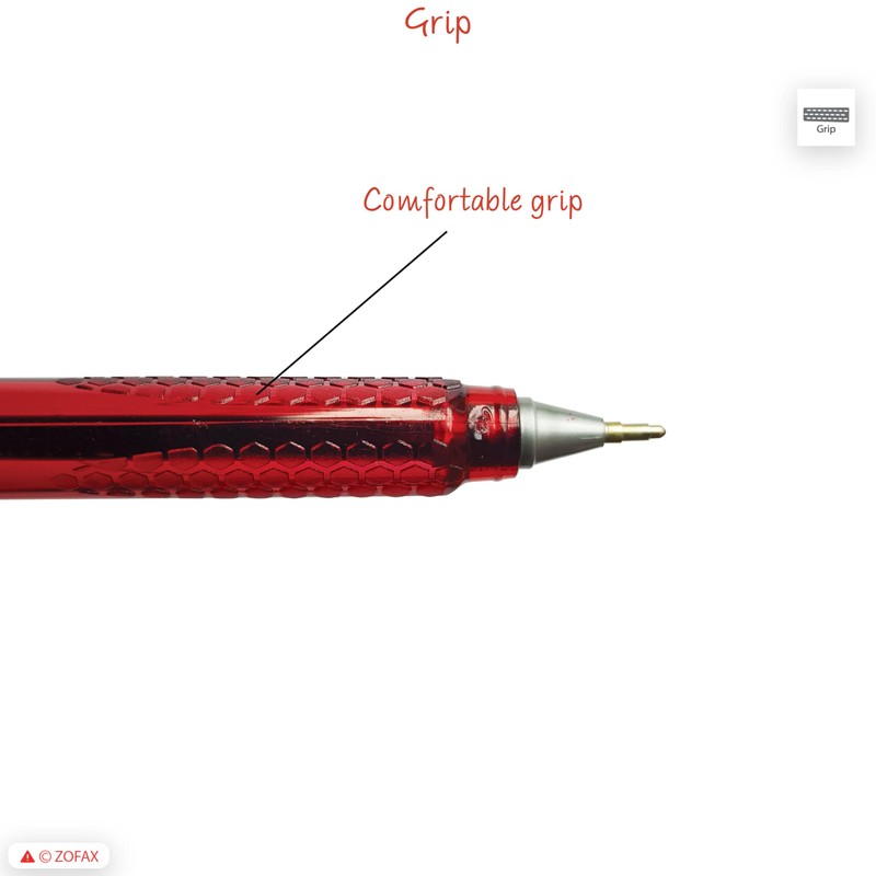 TRIJOI Ballpoint Pens, MULTICOLOUR, Fine Point (0.7mm), Pack of 10,