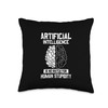 Artificial Intelligence Match Human Stupidity AI Tech Joke Throw Pillow