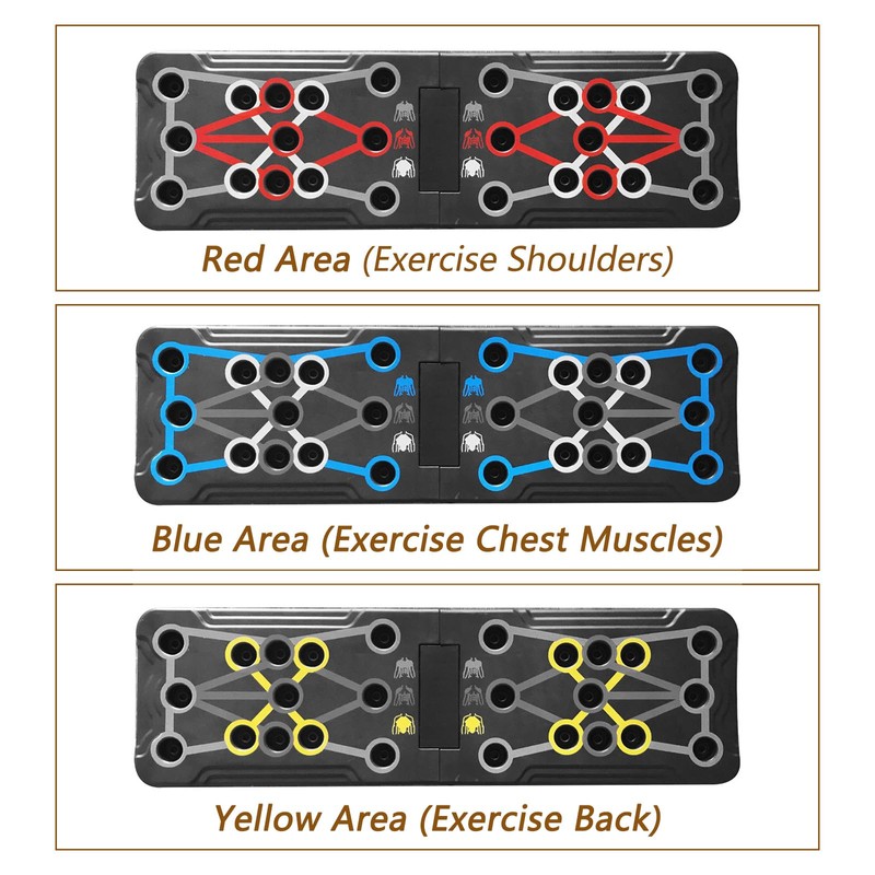 Wesoke Push Up Board Multi-function Foldable Push Up Bar Stands