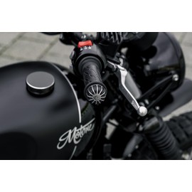 Motone GEMINI Black/Polished Bar End T100/T120 SpeedTwin900 Scrambler900 MMU536