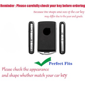 HIBEYO Leather Car Key Fob Cover Compatible with Volvo XC40 XC60 XC90 S90 V90 2021 2022 Car Key Case Shell Remote Keyless Entry Key Holder with Keychains Car Accessories-Pink