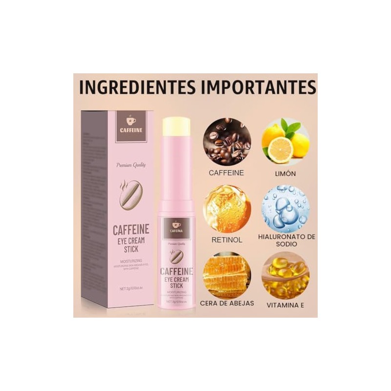 Contorno de Ojos en Stick con Retinol y Cafeína